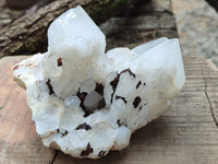 Natural White Candle Quartz Crystal Clusters x 3 From Madagascar