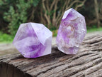 Polished Window Amethyst Quartz Points x 6 From Akansobe, Madagascar - Toprock Gemstones and Minerals 