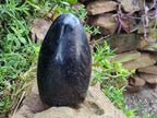Polished Black Basalt Standing Free Form x 1 From Antsirabe, Madagascar - Toprock Gemstones and Minerals 