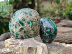Polished Emerald Mica In Matrix Standing Free Forms x 6 From Mutoko, Zimbabwe - Toprock Gemstones and Minerals 