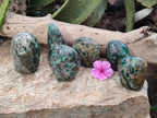 Polished Emerald Mica In Matrix Standing Free Forms x 6 From Mutoko, Zimbabwe - Toprock Gemstones and Minerals 