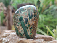 Polished Emerald Mica In Matrix Standing Free Forms x 6 From Mutoko, Zimbabwe - Toprock Gemstones and Minerals 