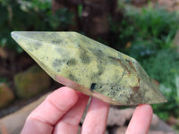 Polished Leopard Stone Double Terminated Points x 4 From Nyanga, Zimbabwe