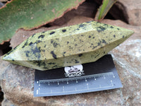 Polished Leopard Stone Double Terminated Points x 4 From Nyanga, Zimbabwe