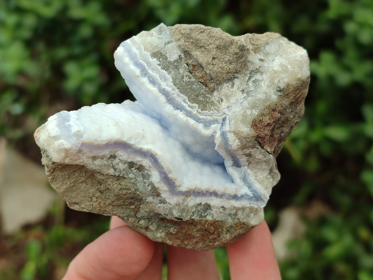 Natural Blue Lace Agate Geode Specimens x 6 From Nsanje, Malawi - Toprock Gemstones and Minerals 