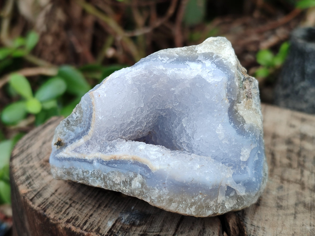 Natural Blue Lace Agate Geode Specimens x 6 From Nsanje, Malawi - Toprock Gemstones and Minerals 