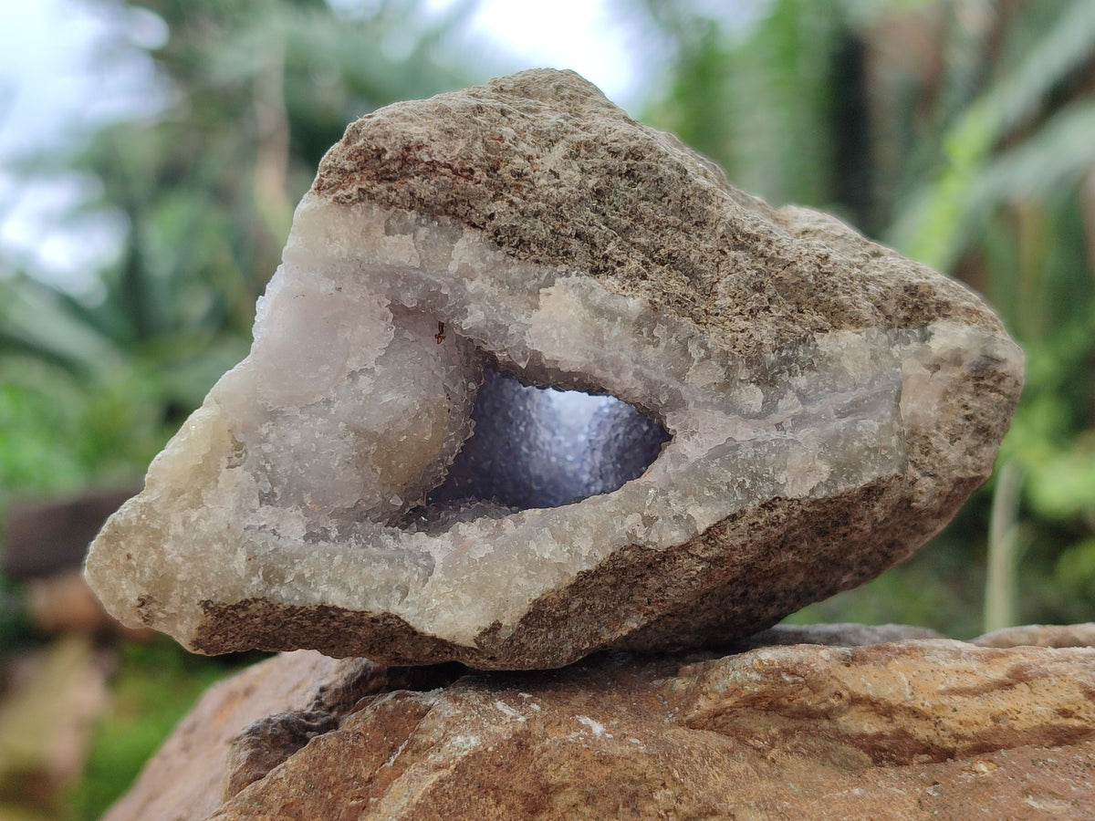 Natural Blue Lace Agate Geode Specimens x 6 From Nsanje, Malawi - Toprock Gemstones and Minerals 