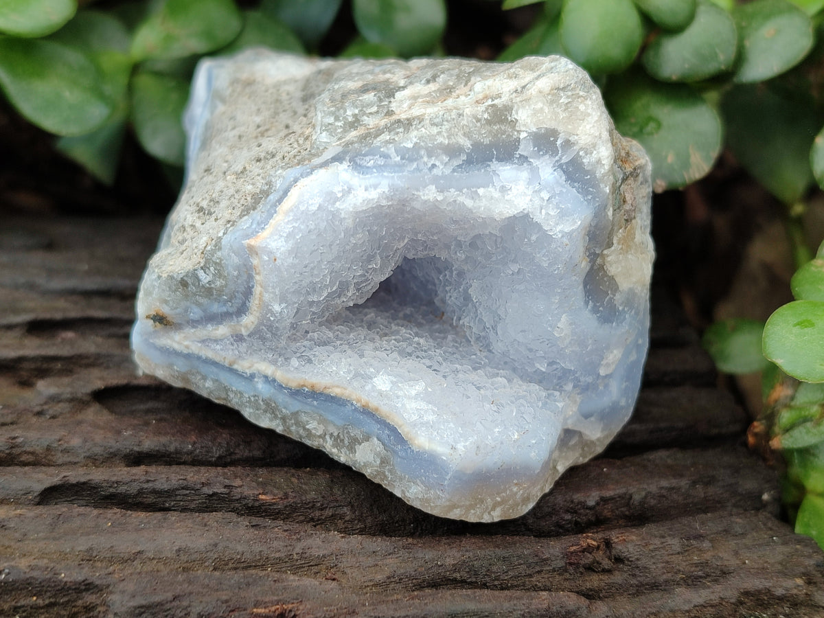 Natural Blue Lace Agate Geode Specimens x 6 From Nsanje, Malawi - Toprock Gemstones and Minerals 