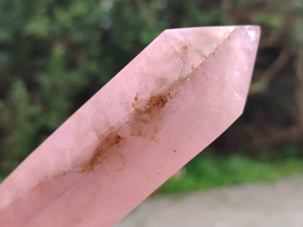 Polished Double Terminated Rose Quartz Points x 3 From Ambatondrazaka, Madagascar - Toprock Gemstones and Minerals 