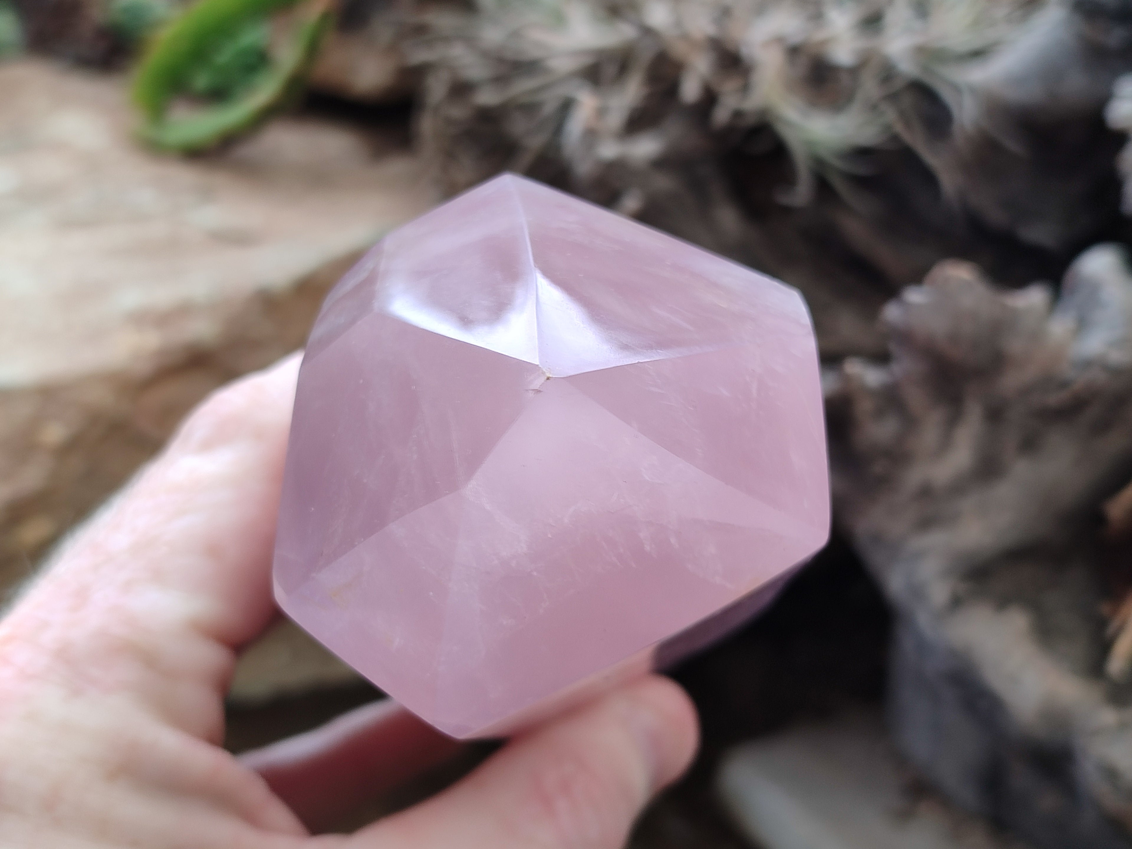 Polished Double Terminated Rose Quartz Points x 3 From Ambatondrazaka, Madagascar - Toprock Gemstones and Minerals 