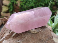 Polished Double Terminated Rose Quartz Points x 3 From Ambatondrazaka, Madagascar