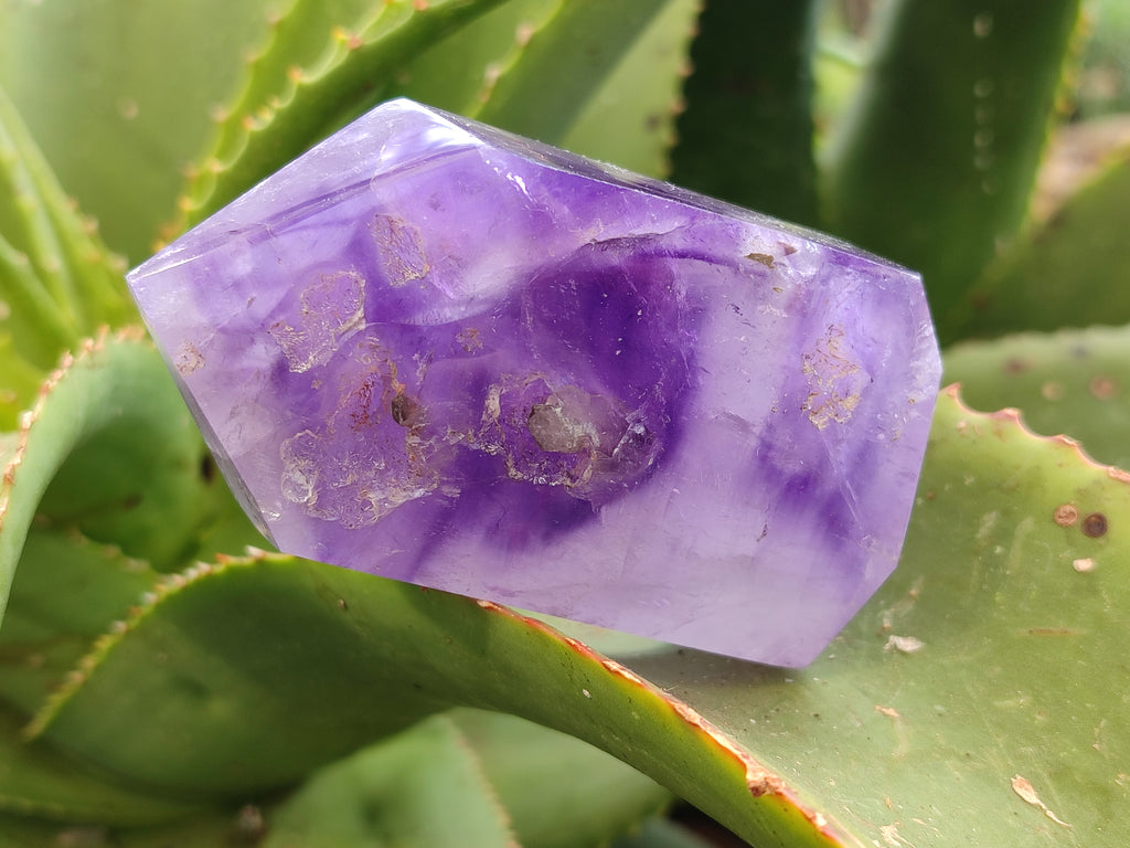 Polished Window Amethyst Quartz Points x 3 From Akansobe, Madagascar - Toprock Gemstones and Minerals 