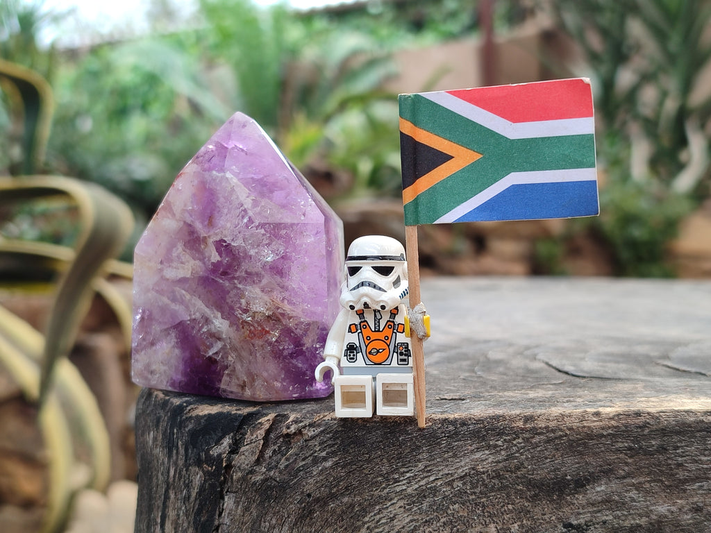 Polished Window Amethyst Quartz Points x 3 From Akansobe, Madagascar - Toprock Gemstones and Minerals 