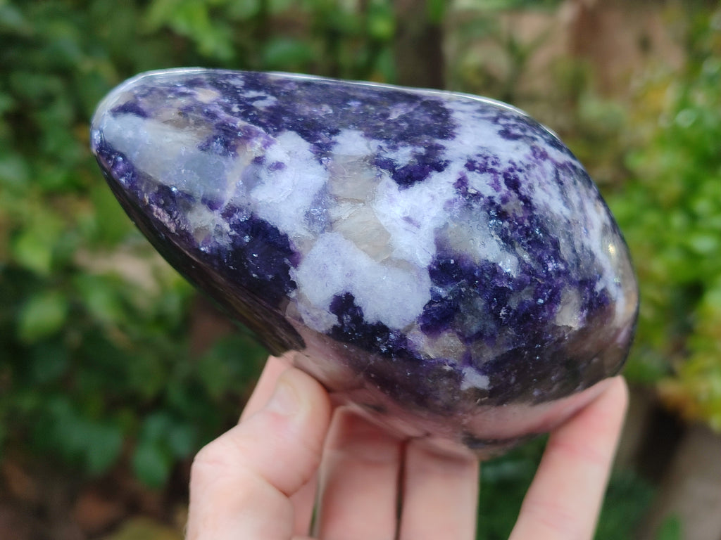 Polished Silver Leaf Lepidolite Standing Free Forms x 2 From Zimbabwe - Toprock Gemstones and Minerals 