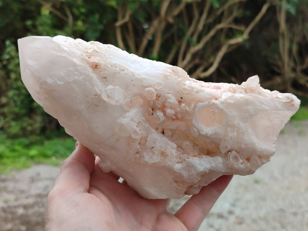 Natural Cascading White Candle Quartz Clusters x 2 From Madagascar - Toprock Gemstones and Minerals 