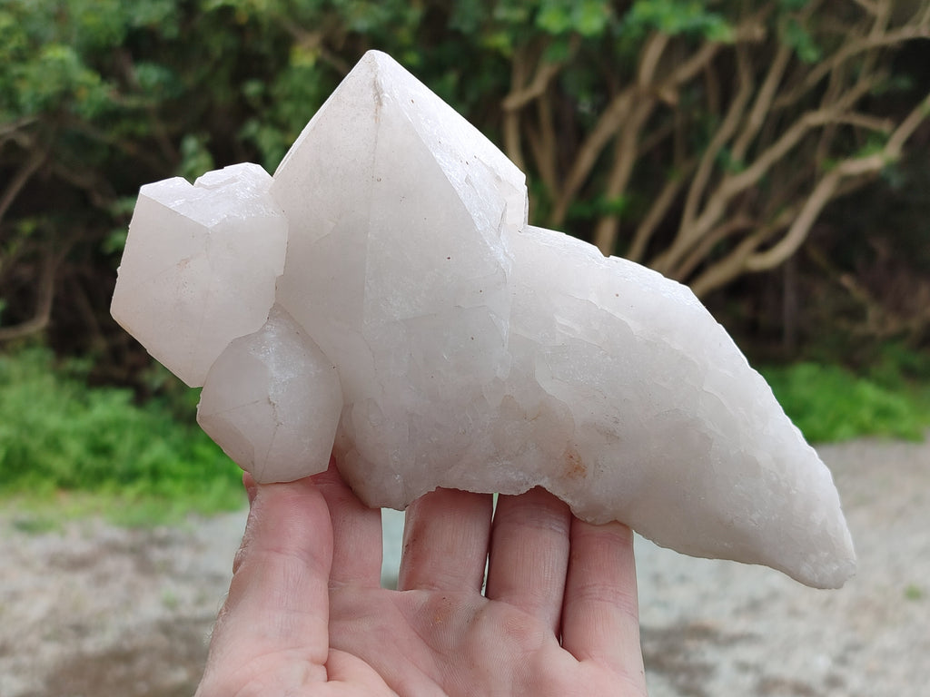 Natural Cascading White Candle Quartz Clusters x 2 From Madagascar - Toprock Gemstones and Minerals 