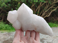 Natural Cascading White Candle Quartz Clusters x 2 From Madagascar