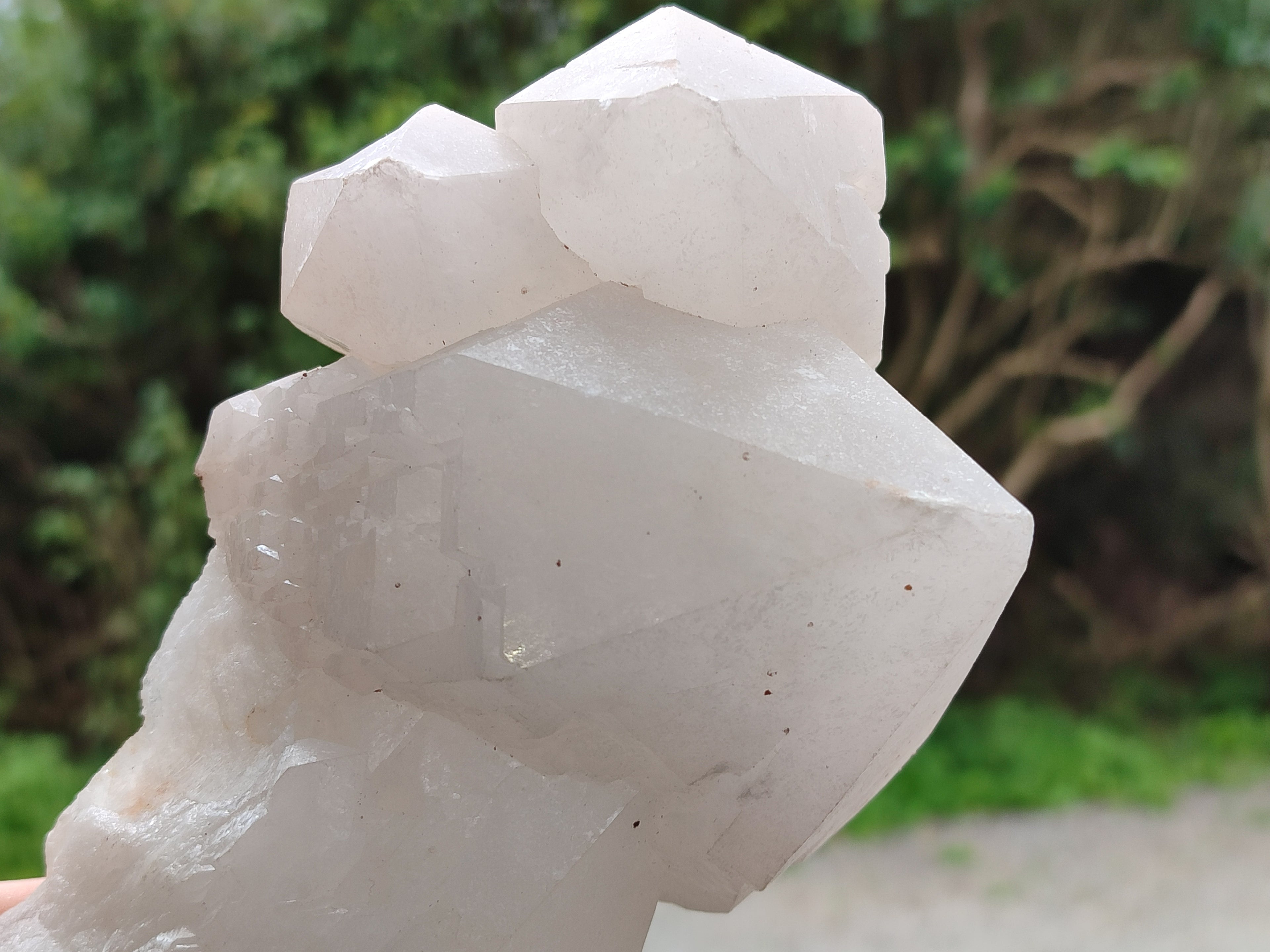 Natural Cascading White Candle Quartz Clusters x 2 From Madagascar - Toprock Gemstones and Minerals 