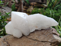 Natural Cascading White Candle Quartz Clusters x 2 From Madagascar
