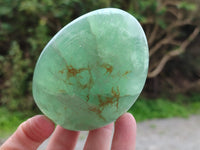 Polished Fluorescent Green Fluorite Standing Free Forms x 4 From Madagascar