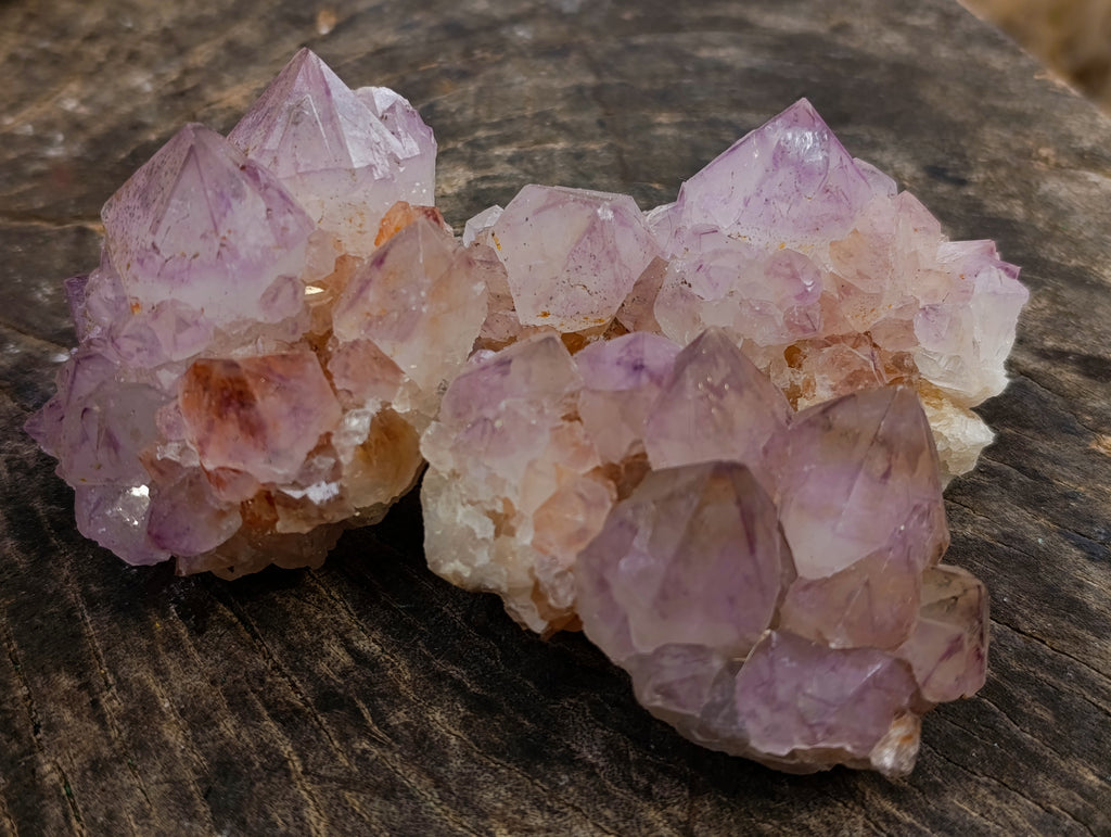 Natural Amethyst Spirit Quartz Clusters x 12 From Boekenhouthoek, South Africa - Toprock Gemstones and Minerals 