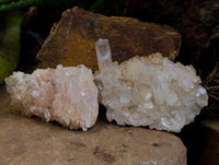 Natural Multi Terminated Quartz Crystal Clusters x 12 From Madagascar
