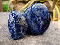 Polished Sodalite Standing Free Forms x 3 From Kunene River, Namibia - Toprock Gemstones and Minerals 