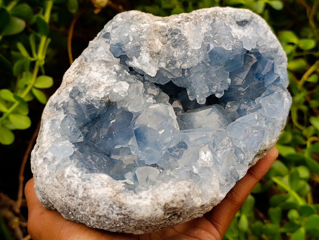 Natural Celestite Geode Specimen x 1 From Sakoany, Madagascar - Toprock Gemstones and Minerals 