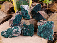 Natural Crystalline Malachite Specimens x 6 From Tenke Fungurume, Congo - Toprock Gemstones and Minerals 