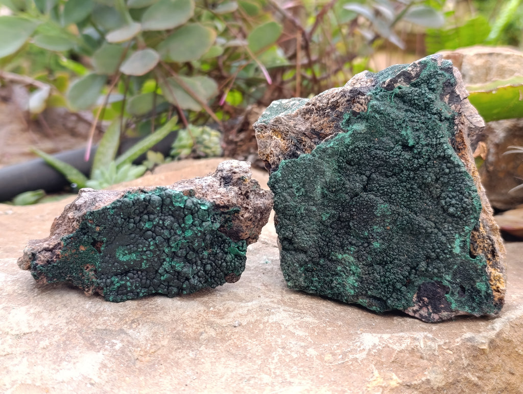 Natural Crystalline Malachite Specimens x 6 From Tenke Fungurume, Congo - Toprock Gemstones and Minerals 