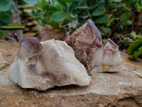 Natural Red Hematoid Quartz Clusters x 4 From Karoi, Zimbabwe - Toprock Gemstones and Minerals 