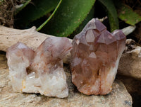 Natural Red Hematoid Quartz Clusters x 4 From Karoi, Zimbabwe - Toprock Gemstones and Minerals 