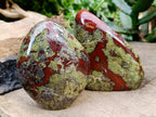 Polished Bastite Dragons Blood Stone Standing Free Forms x 3 From Tshipise, South Africa - Toprock Gemstones and Minerals 
