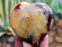 Polished Septerye Hearts x 6 From Mahajanga, Madagascar
