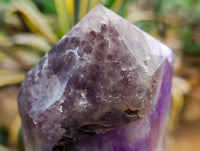 Polished Chevron Amethyst Points x 2 from Ankazobe, Madagascar