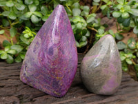 Polished Stichtite Standing Free Forms x 2 From Barberton, South Africa
