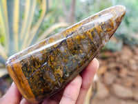 Polished Neolite Standing Free Forms x 3 From Prieska, South Africa