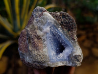 Natural Blue Lace Agate Geode Specimens x 6 From Nsanje, Malawi