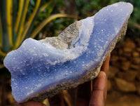 Natural Blue Lace Agate Geode Specimens x 6 From Nsanje, Malawi