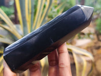 Polished Black Basalt Points x 5 From Antsirabe, Madagascar