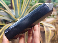 Polished Black Basalt Points x 5 From Antsirabe, Madagascar