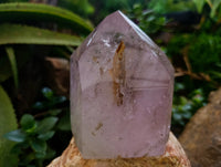 Polished Purple Window Amethyst Quartz Points x 2 From Akansobe, Madagascar