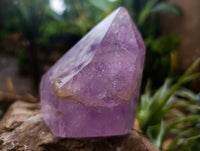 Polished Purple Window Amethyst Quartz Points x 2 From Akansobe, Madagascar