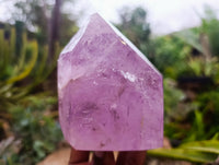 Polished Purple Window Amethyst Quartz Points x 2 From Akansobe, Madagascar