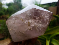 Polished Purple Window Amethyst Quartz Points x 2 From Akansobe, Madagascar