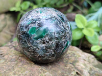 Polished Emerald Mica In Matrix Spheres x 3 From Mutoko, Zimbabwe - Toprock Gemstones and Minerals 