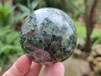 Polished Emerald Mica In Matrix Spheres x 3 From Mutoko, Zimbabwe - Toprock Gemstones and Minerals 