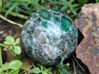Polished Emerald Mica In Matrix Spheres x 3 From Mutoko, Zimbabwe - Toprock Gemstones and Minerals 