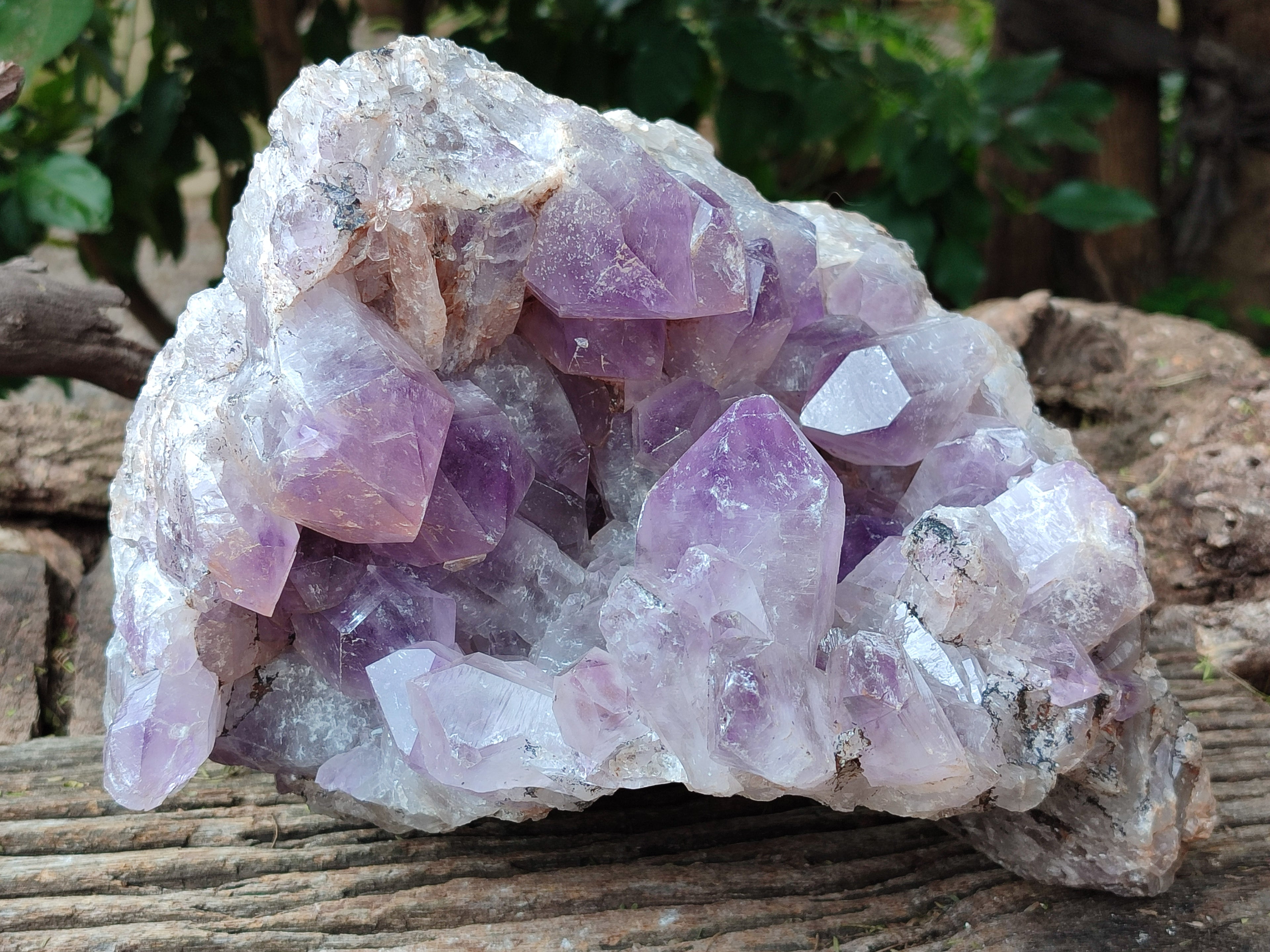 Natural Large Jacaranda Amethyst Quartz Cluster x 1 From Mumbwa, Zambia - Toprock Gemstones and Minerals 