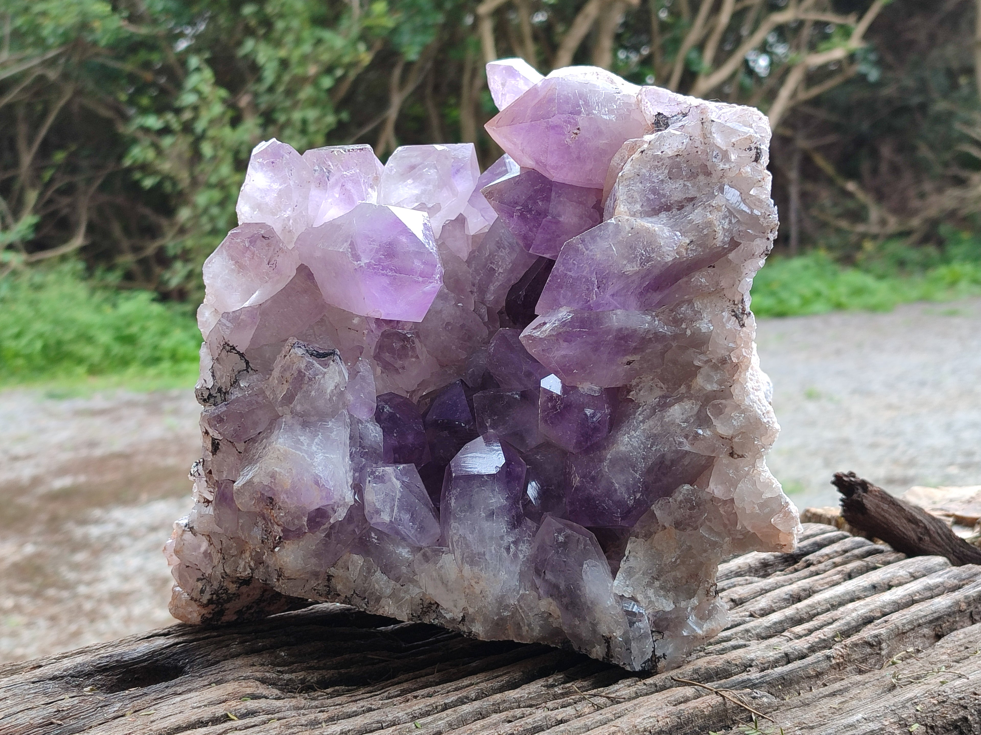 Natural Large Jacaranda Amethyst Quartz Cluster x 1 From Mumbwa, Zambia - Toprock Gemstones and Minerals 